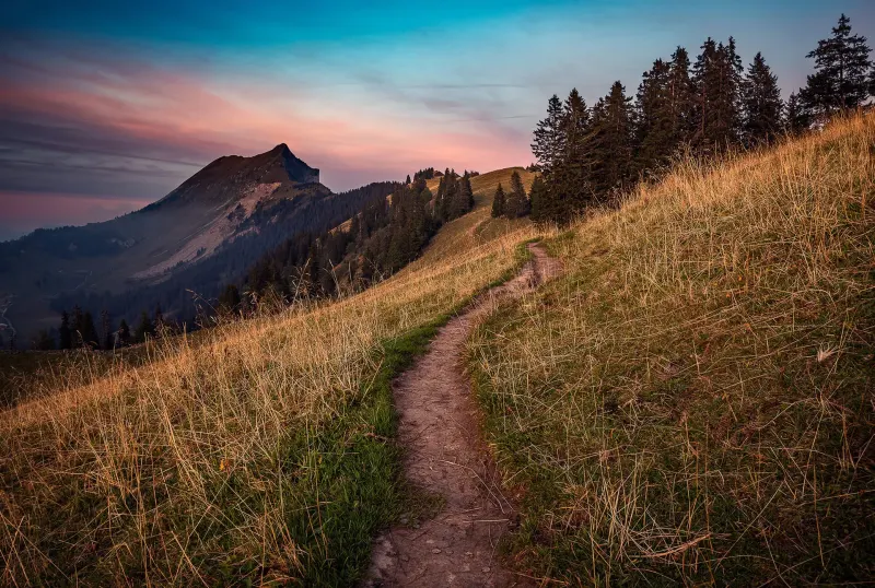 Sonnenuntergang bei der Balmhütte am Augstmatthorn